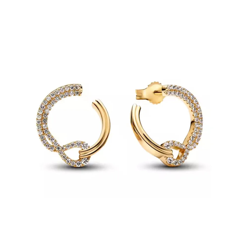 Orecchini e Ciondolo con Zirconi Scintillanti, Combinazione Fiore di Ciliegio e Farfalla, Orecchini in Argento 925, Regalo Ideale per Donne