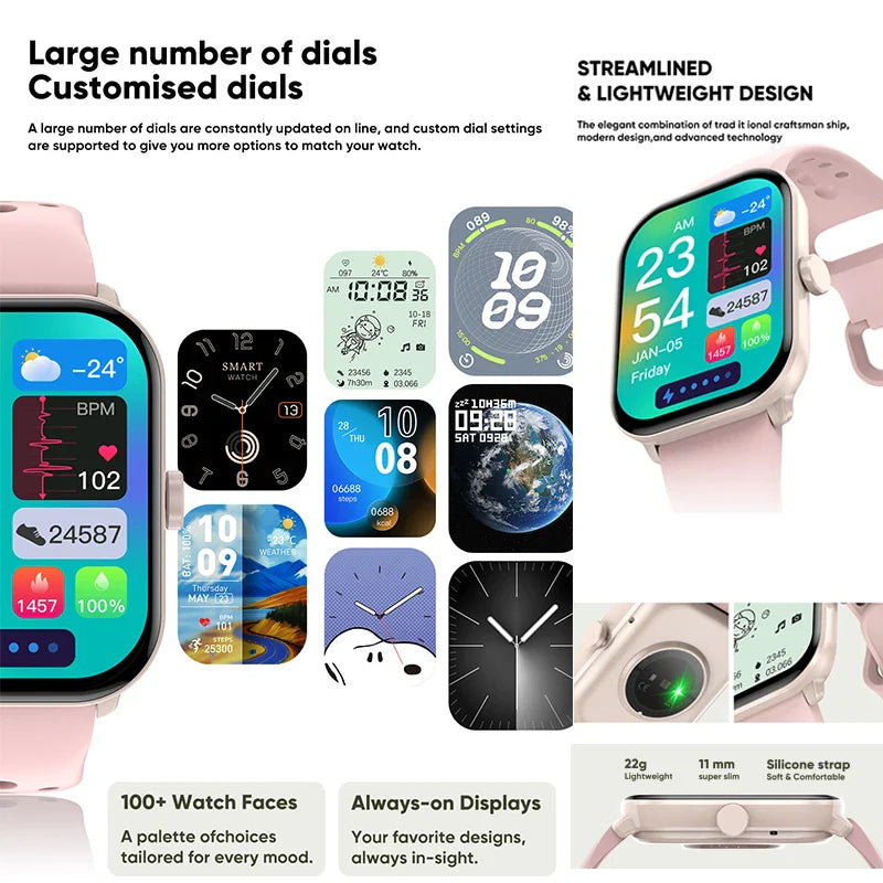 Per Xiaomi Watch 5 Smart Watch da uomo HD AMOLED schermo frequenza cardiaca chiamate Bluetooth localizzazione GPS Smartwatch sportivo impermeabile da donna