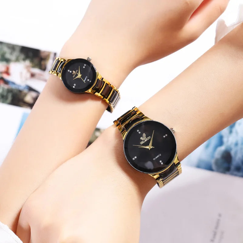 ORLANDO Orologi di lusso da uomo Nuovo arrivato Orologio da polso in acciaio al quarzo oro nero freddo Squisito orologio Masculino Relogio Orologio di moda
