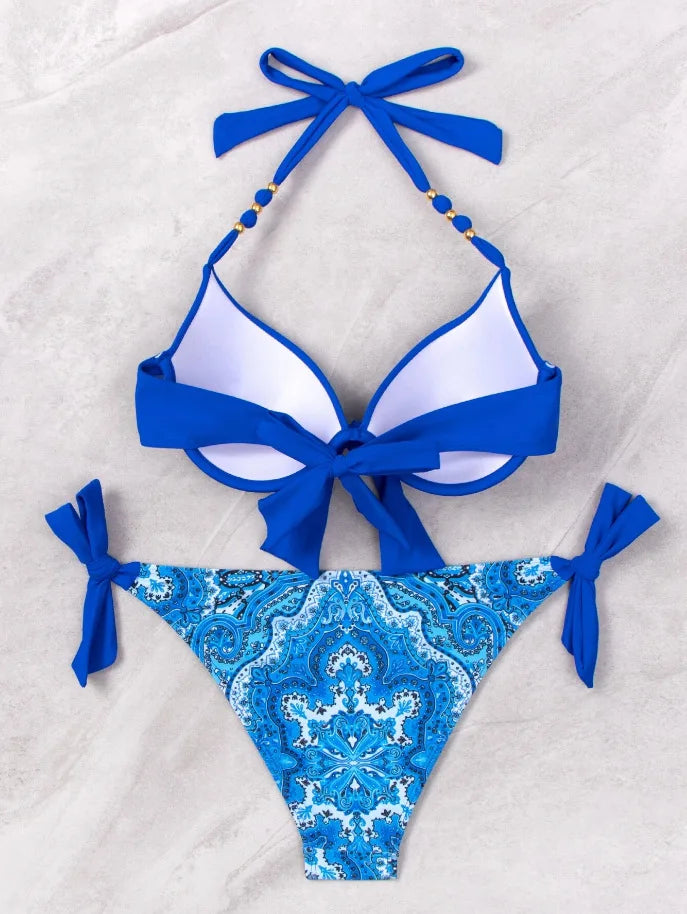 Sexy Push Up Bikini 2024 Costume da bagno donna Due pezzi Costumi da bagno Perizoma femminile Bikini Set Nuoto per costumi da bagno Biquini brasiliano