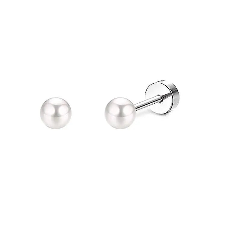 2 pz/set In Acciaio Inox Cuore Luna Earbone Della Vite Della Vite Della Sfera Orecchini con perno per Le Donne di Modo Dell'orecchio Trago Cartilagine Body Piercing