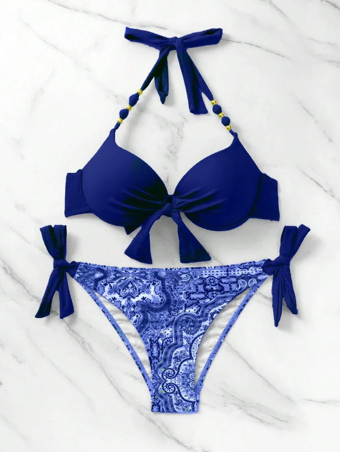 Sexy Push Up Bikini 2024 Costume da bagno donna Due pezzi Costumi da bagno Perizoma femminile Bikini Set Nuoto per costumi da bagno Biquini brasiliano