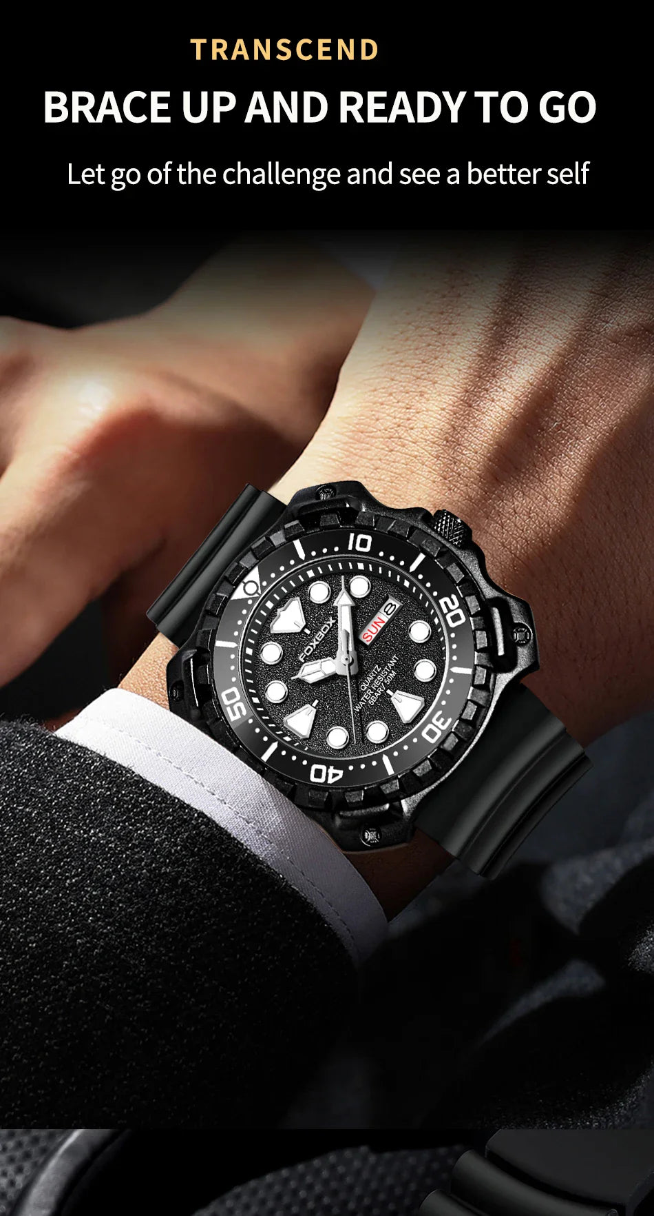 Orologio da uomo LIGE 2026 alla moda, orologio sportivo di lusso con quadrante grande, impermeabile, luminoso, al quarzo, con datario, per uomo, marca Foxbox