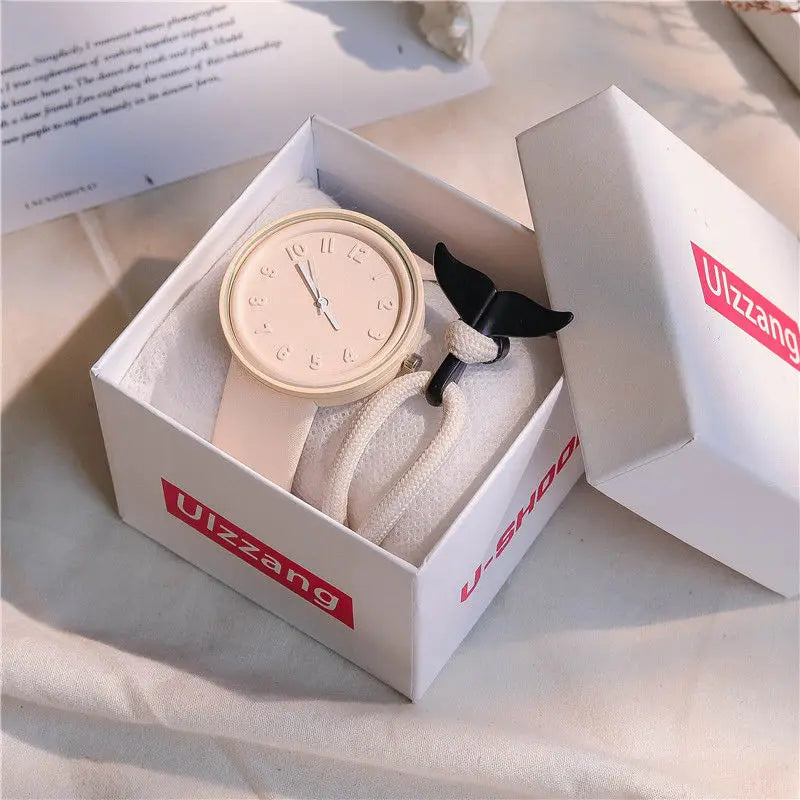 Simple Fashion Makaron Simple Women Watch Ins High Beauty Student uomo e donna Style Round Leisure Vintage orologio da polso al quarzo