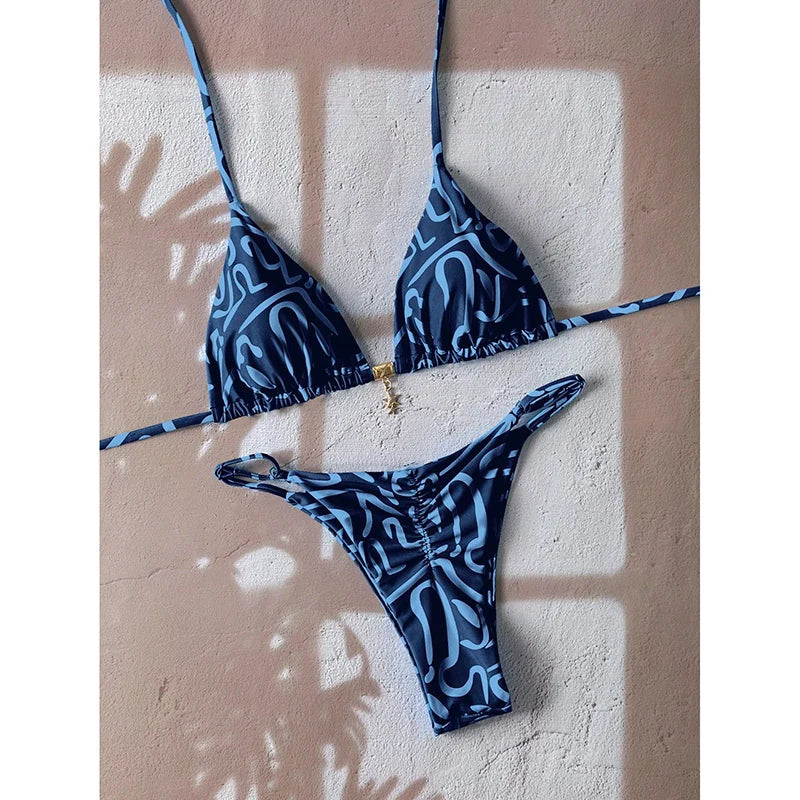 Sexy Leopardo Push Up Bikini Costumi da bagno a due pezzi 2026 Micro Bikini Set Costume da bagno donna Abbigliamento da spiaggia Perizoma Costumi da bagno per donna