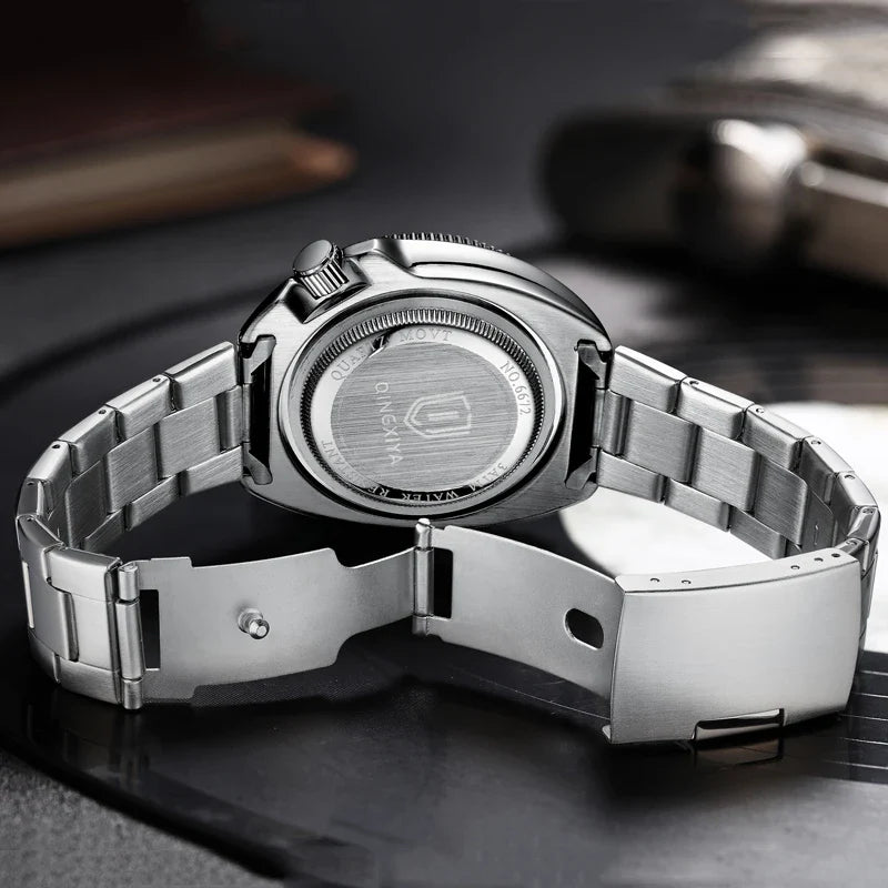 QINGXIYA Orologi al quarzo da uomo di lusso delle migliori marche Cinturino in acciaio inossidabile di alta qualità Orologio sportivo di moda con data luminosa impermeabile