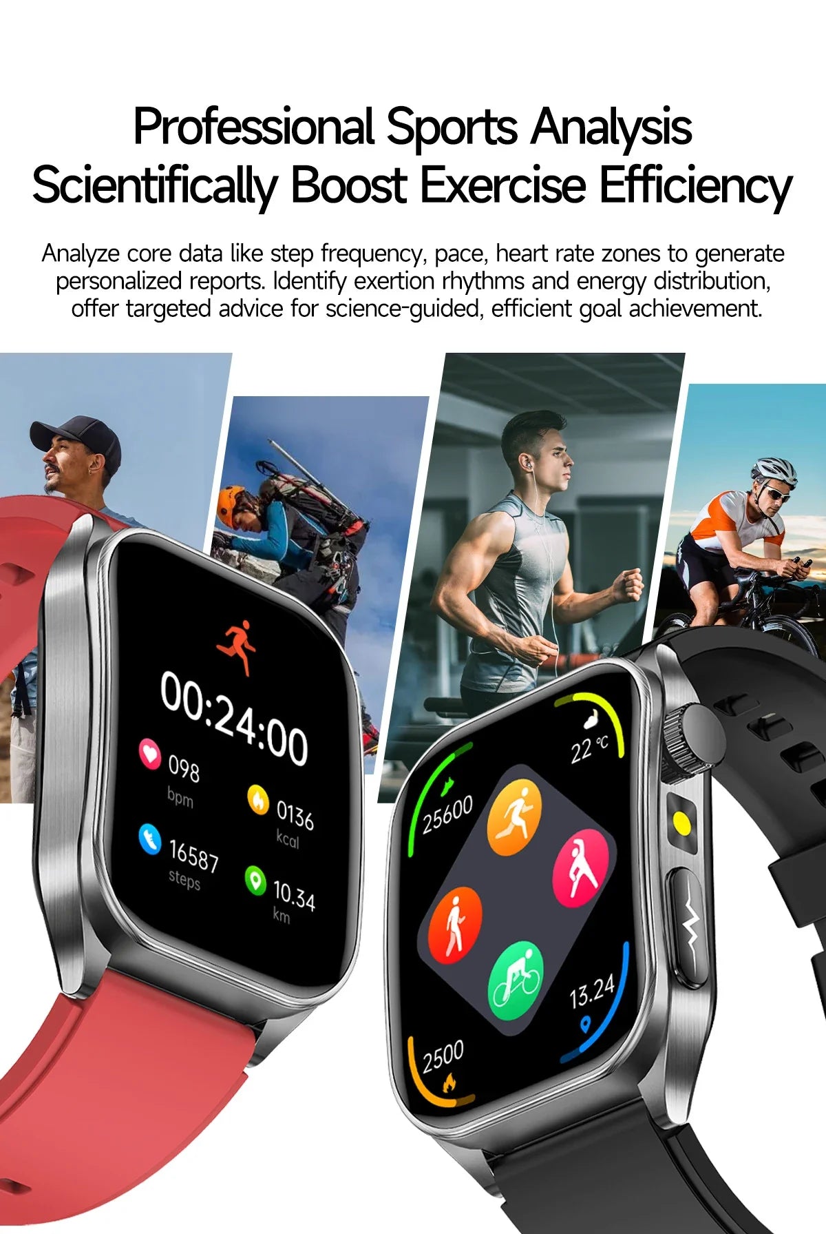 2026 Nuovo 650nm Terapia Laser Grassi nel sangue Acido urico Pressione sanguigna Smart Watch ECG + PPG Preciso Monitor di salute Smartwatch per gli uomini
