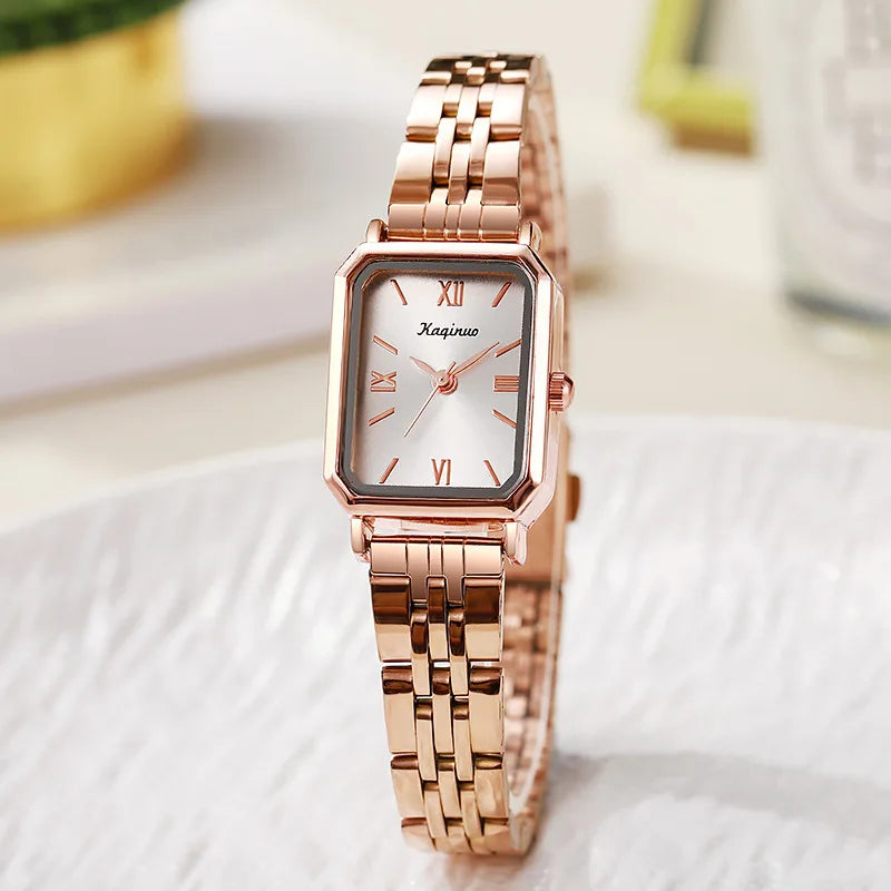 Orologio rettangolare in oro da donna cinturino regolabile in acciaio inossidabile orologio da donna regalo di lusso orologi da polso al quarzo Relojes Para Mujer