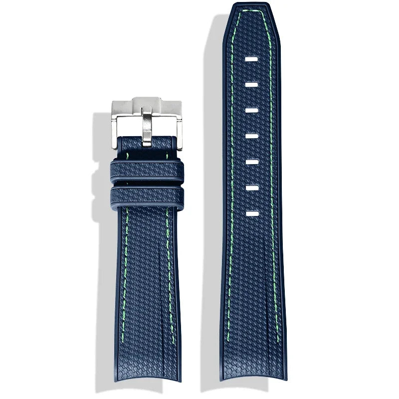 Cinturino in gomma per Swatch X Omega Joint MoonSwatch Cinturino sportivo impermeabile da 20 mm Cinturino con estremità curva in silicone per uomo donna