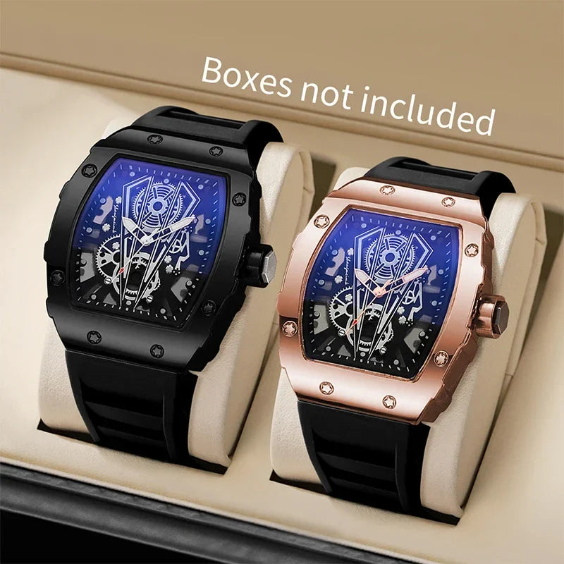 1/2PCS Casual cinturino in silicone orologi sportivi da uomo di lusso quadrante grande orologio al quarzo da uomo Reloj Hombre (senza scatola)