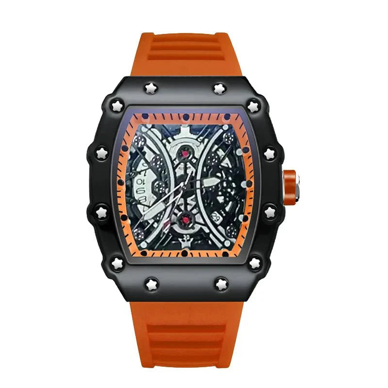 Orologio da uomo leggero marchio di lusso quadrante barile di vino orologio sportivo alla moda con bagliore notturno orologio calendario Reloj L146
