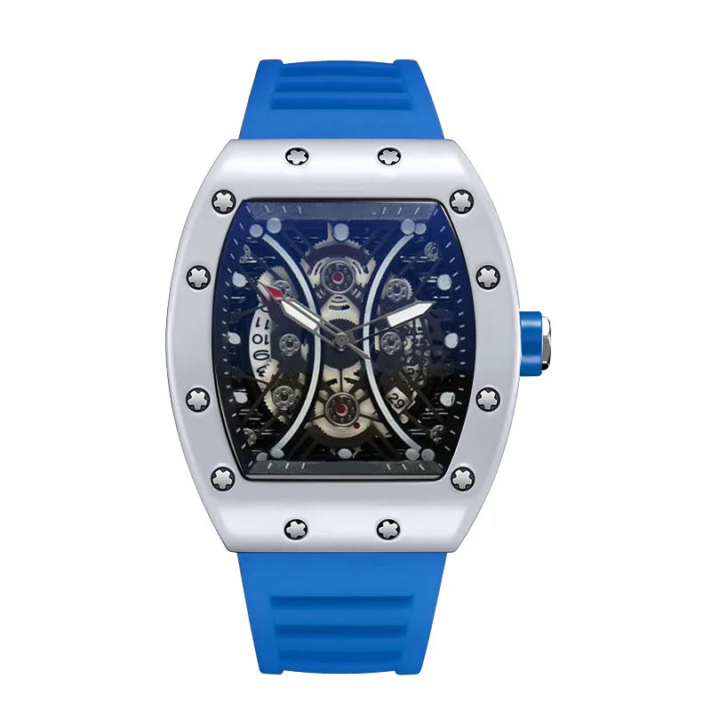 Orologio da uomo leggero marchio di lusso quadrante barile di vino orologio sportivo alla moda con bagliore notturno orologio calendario Reloj L146