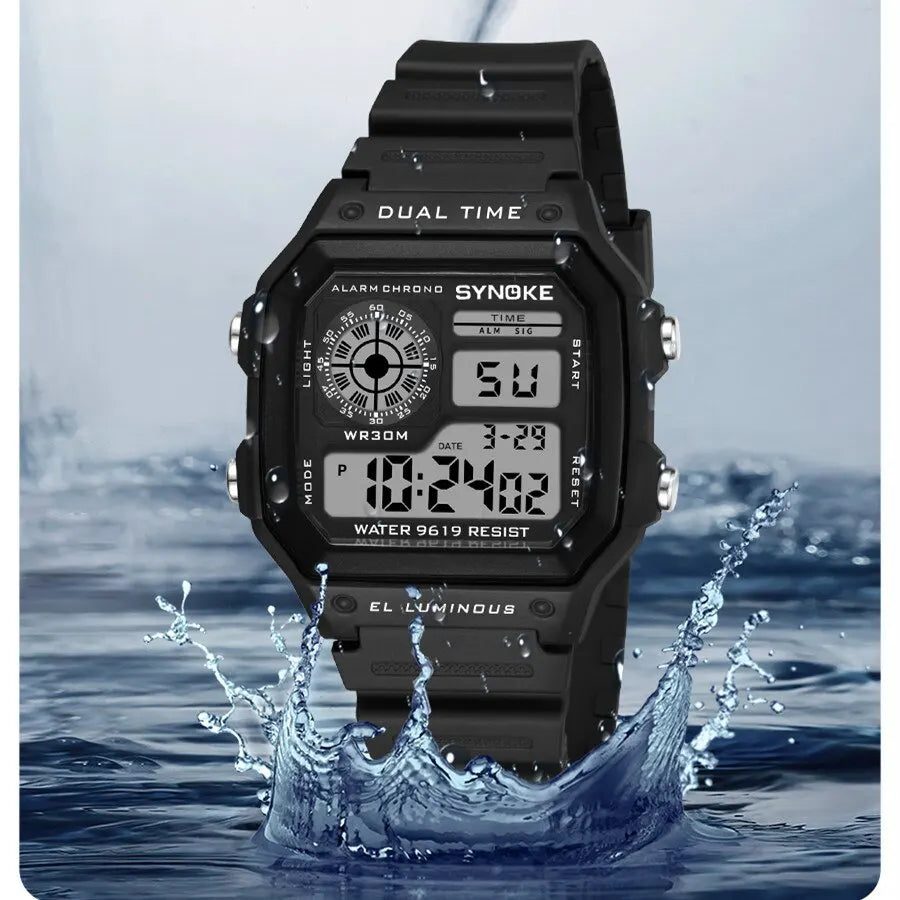 SYNOKE Military Digital Watches Men Sports cronografo luminoso impermeabile maschile orologi da polso elettronici Relogio Masculino