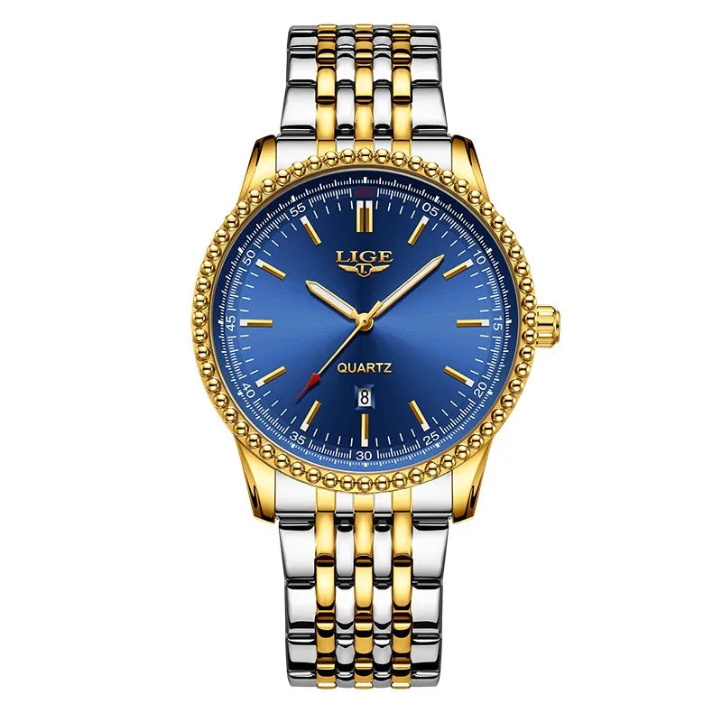 LIGE Nuovi orologi da uomo Orologi da polso al quarzo da uomo di lusso delle migliori marche Cronografo sportivo impermeabile e luminoso Relogio Masculino+BOX