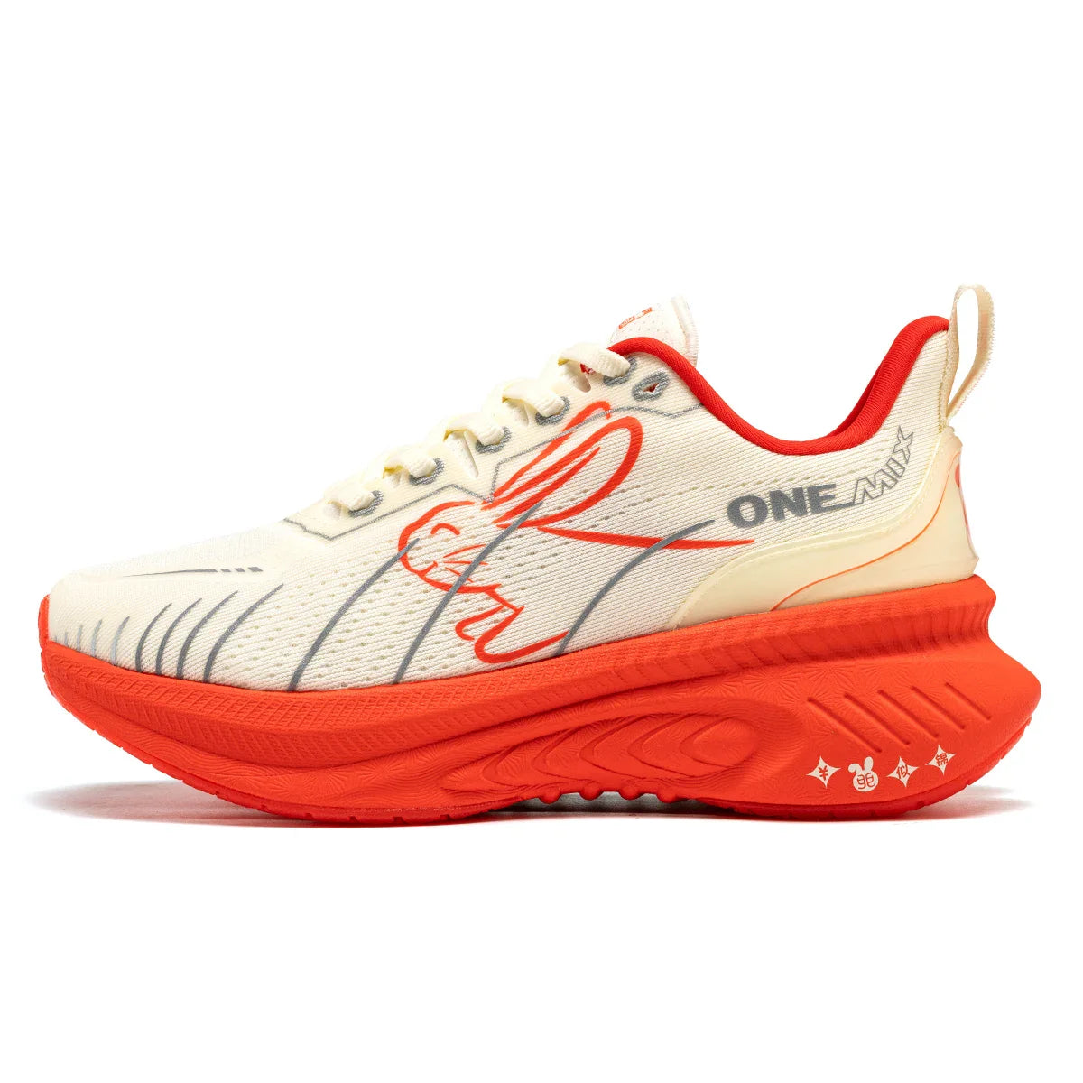 Scarpe da corsa ONEMIX Paraurti rosso riflettente Elite Scarpe sportive con rialzo di altezza per scarpe da ginnastica da passeggio in mesh traspirante per esterni da uomo