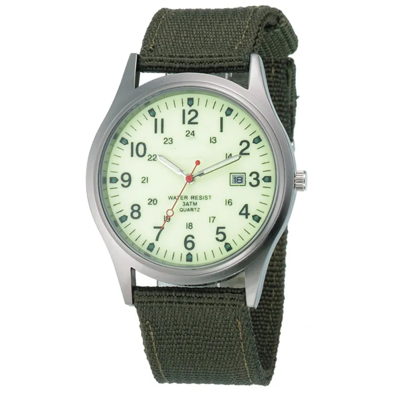 Ragazzi marca orologi economici uomo moda casual cinturino in nylon sport esercito regali data orologio da polso al quarzo fluorescente Relogio Masculino