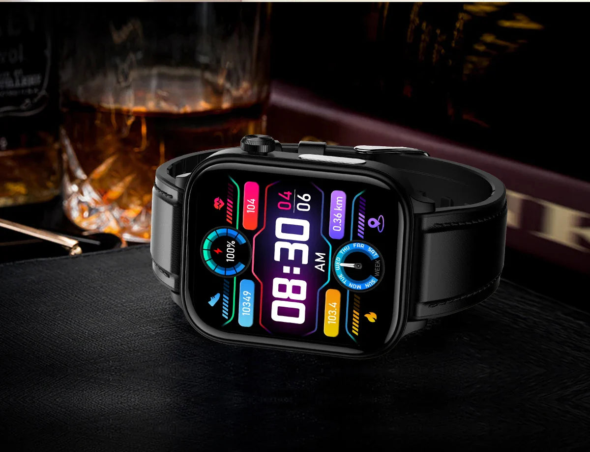 2025 Nuovo AI Diagnosi Lipidi nel sangue Acido urico Test di composizione corporea Smart Watch per uomo ECG + PPG Chiamata Bluetooth Salute Smartwatch