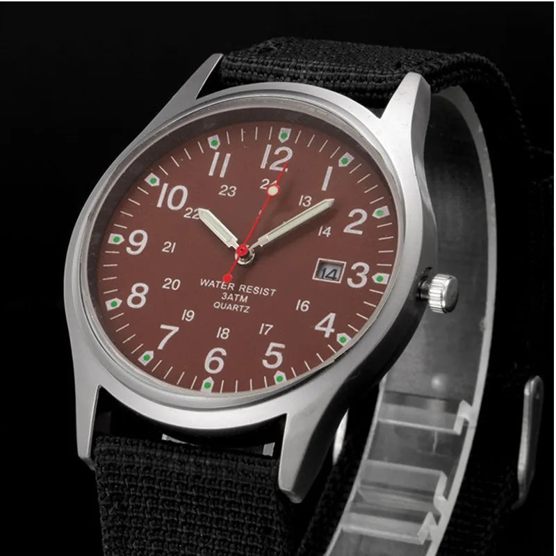 Ragazzi marca orologi economici uomo moda casual cinturino in nylon sport esercito regali data orologio da polso al quarzo fluorescente Relogio Masculino
