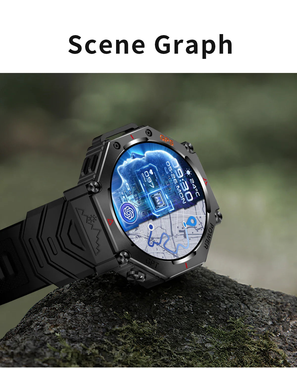 T-Rex 3 Grado Ultra Militare GPS Astuto Della Vigilanza 10ATM Bussola Impermeabile Altimetro Barometrico AMOLED Uomini HD Chiamata Sport Smartwatch