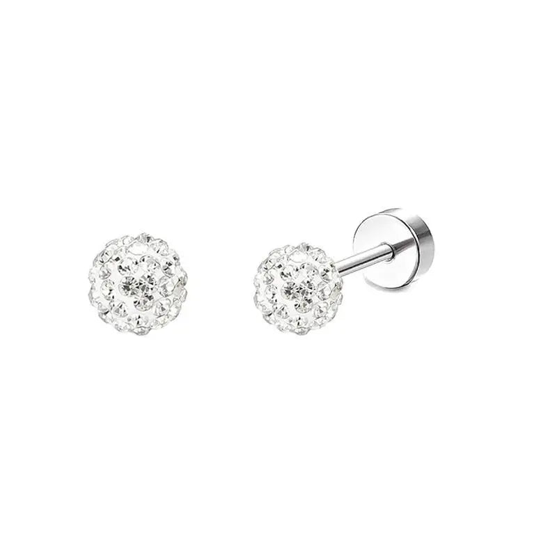 2 pz/set In Acciaio Inox Cuore Luna Earbone Della Vite Della Vite Della Sfera Orecchini con perno per Le Donne di Modo Dell'orecchio Trago Cartilagine Body Piercing