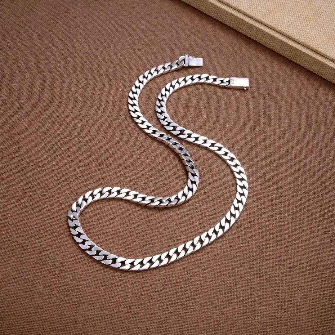 100% S925 Collana in argento sterling Bracciale Punk S925 Gioielli in argento Non sbiadisce mai Carry certificato Uomo Donna Gioielli Regali