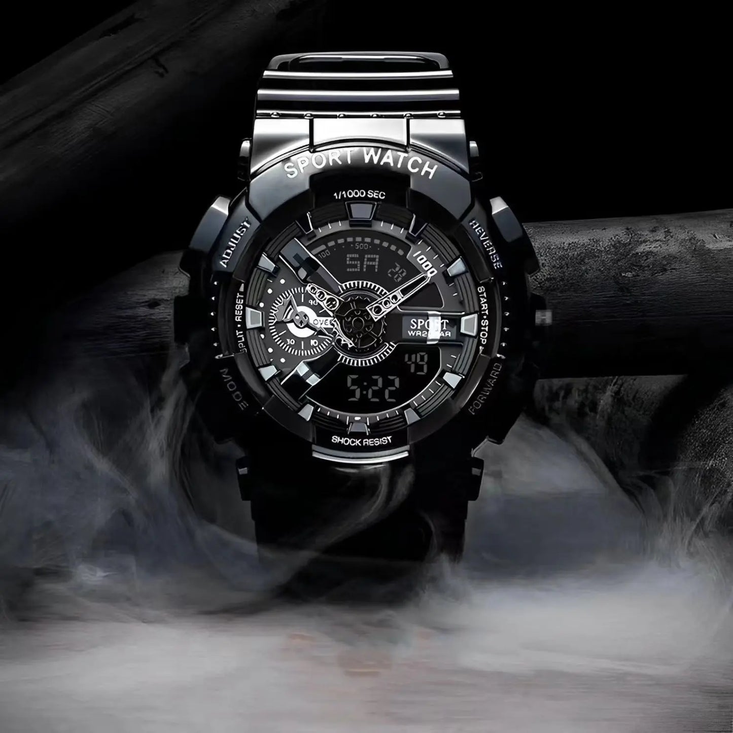 Orologi da uomo di tendenza alla moda, orologio elettronico sportivo multifunzione per giovani