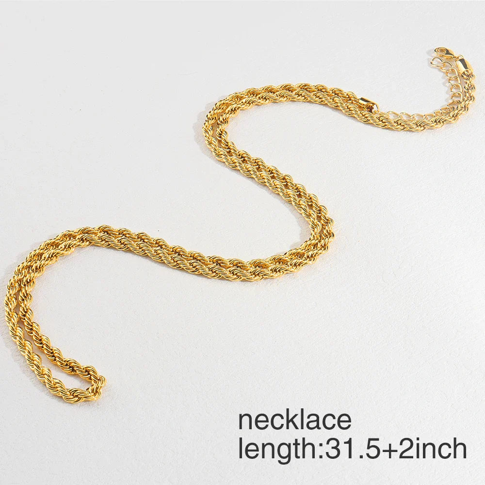 Collana placcata in oro Set di gioielli boutique Set di collane da sposa Set di gioielli di qualità di lusso per uomini e donne