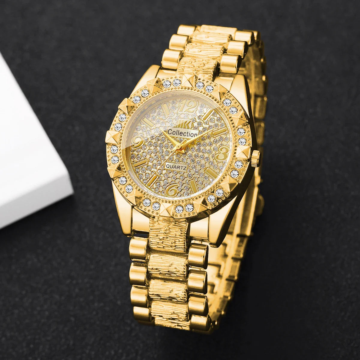 Orologi da donna con diamanti di lusso Orologio da polso al quarzo da donna con quadrante arabo alla moda Reloj Mujer Orologio da ragazza regalo (senza scatola)