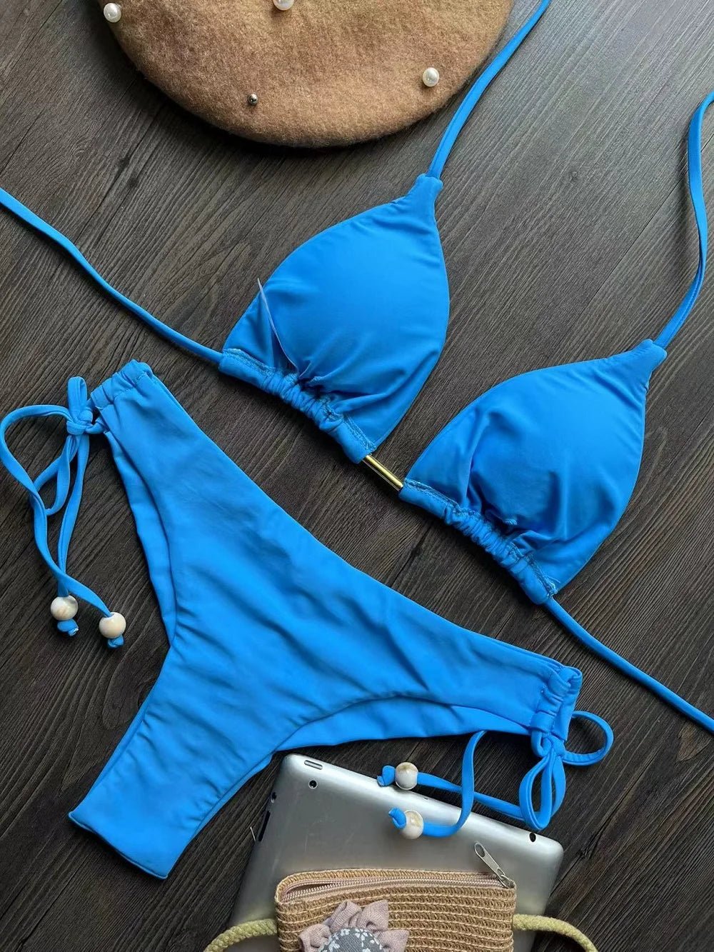 RUOTONGSEPT 2025 Nuovo Sexy Costume da Bagno Triangolare in 13 Colori per Donne, Bikini Brasiliano, Costume Push-Up, Set Bikini da Spiaggia