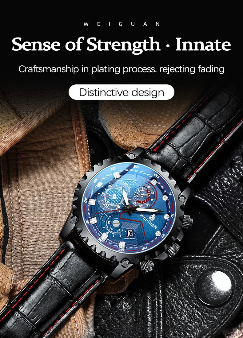 Orologio da uomo Black Warrior autentico alla moda in acciaio inossidabile impermeabile calendario luminoso orologio al quarzo moda maschile orologi regalo