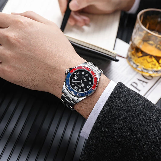 2024 nuovo arrivo moda orologi al quarzo orologio da polso da uomo 1 pezzo orologio sportivo da uomo