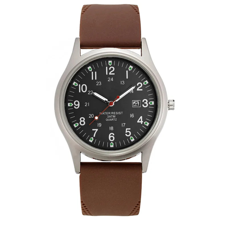 Orologi economici di marca da uomo Studenti Moda Casual Cinturino in silicone Sport Militare Data Orologio da polso al quarzo Nero Relogio Masculino