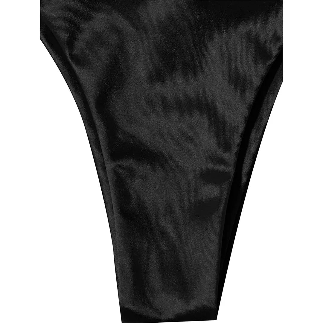 Sexy 13 colori Halter Satin Bikini brasiliano Donna Costumi da bagno Costume da bagno femminile Bikini a due pezzi Bagnante Costume da bagno Swim V4966