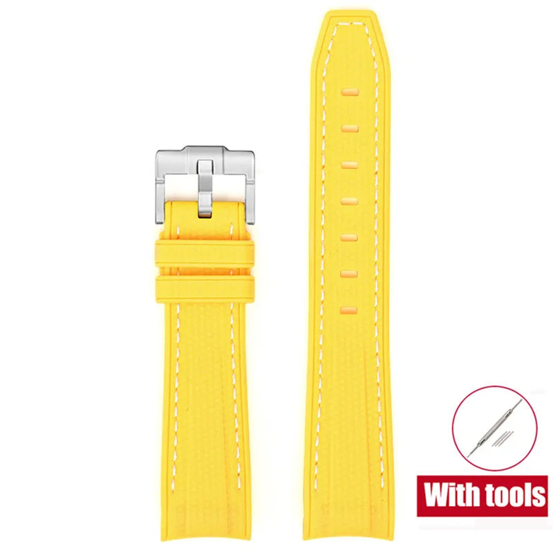 Cinturino in gomma per Swatch X Omega Joint MoonSwatch Cinturino sportivo impermeabile da 20 mm Cinturino con estremità curva in silicone per uomo donna