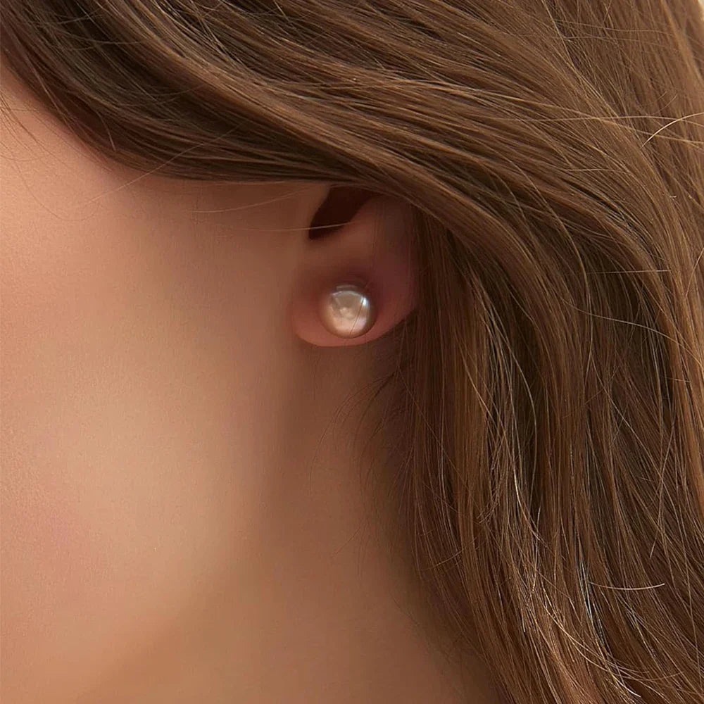 Orecchini a Perno con Perle Naturali d'Acqua Dolce per Donne, Argento Sterling 925, Gioielli Semplici e Colorati con Perle Selezionate a Mano