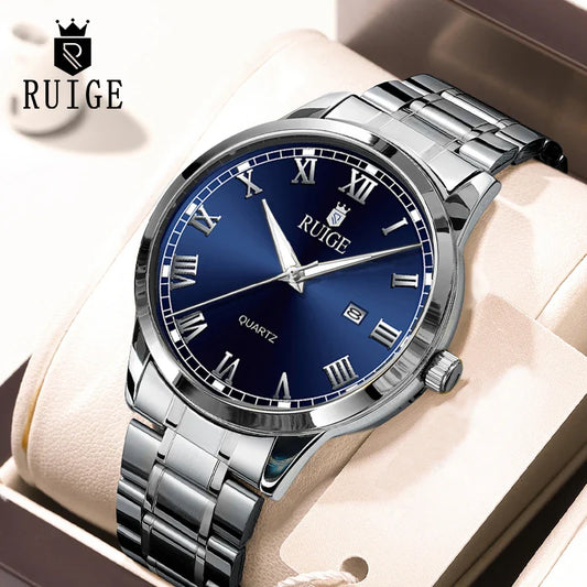 RUIGE Fashion orologio da uomo scala romana orologio da uomo minimalista famoso Night Glow orologio alla moda impermeabile