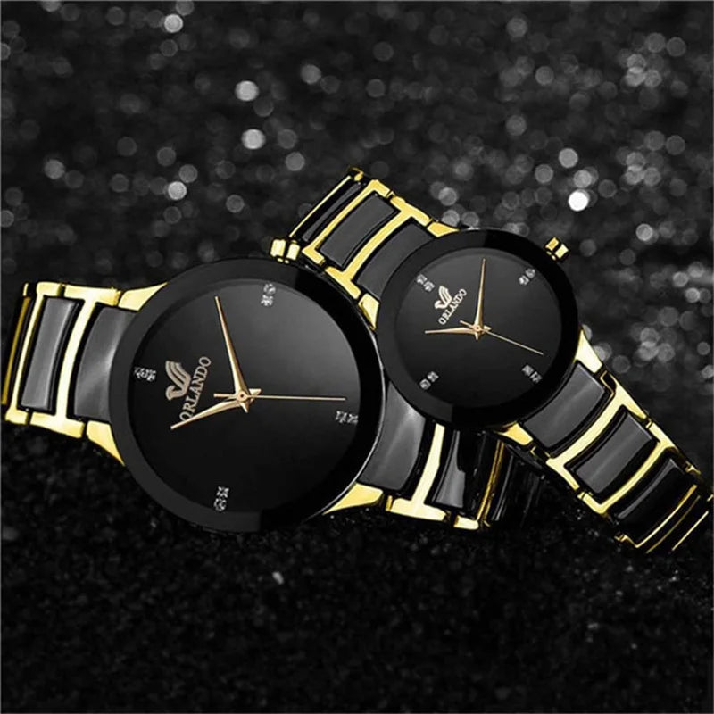 ORLANDO Orologi di lusso da uomo Nuovo arrivato Orologio da polso in acciaio al quarzo oro nero freddo Squisito orologio Masculino Relogio Orologio di moda
