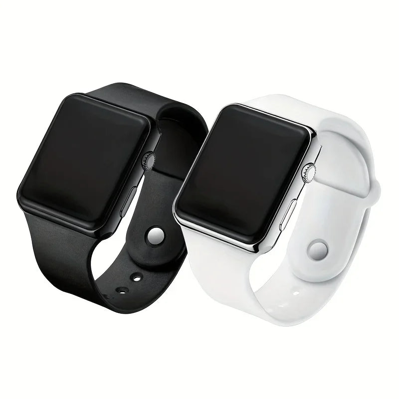 2 pezzi orologio per coppie display a LED orologio elettronico sportivo orologio da polso digitale in silicone per donna uomo regalo di San Valentino per lei
