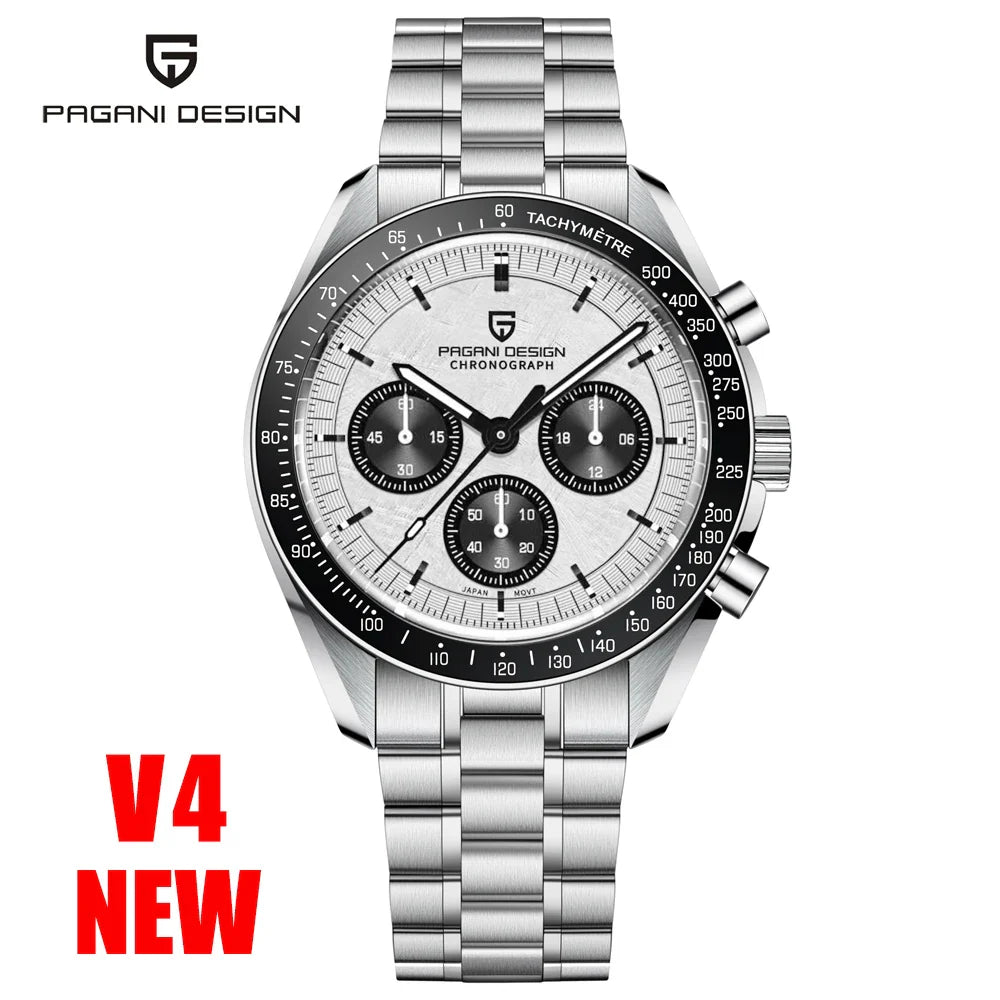 Nuovo Orologio da Uomo PAGANI DESIGN Golden Moon 2026, Orologio al Quarzo di Lusso, Cronografo Sportivo, Vetro Zaffiro AR, Impermeabile, Regalo