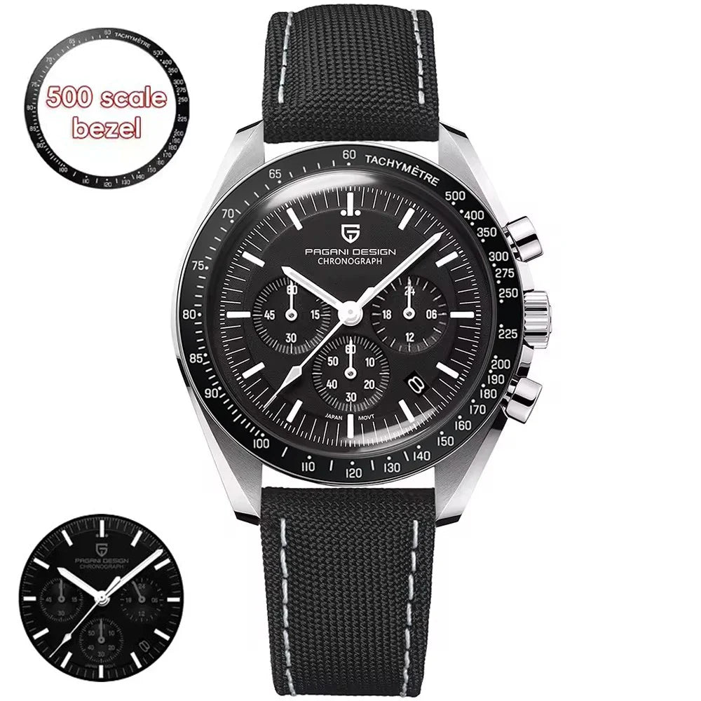 Nuovo Orologio da Uomo PAGANI DESIGN Golden Moon 2026, Orologio al Quarzo di Lusso, Cronografo Sportivo, Vetro Zaffiro AR, Impermeabile, Regalo