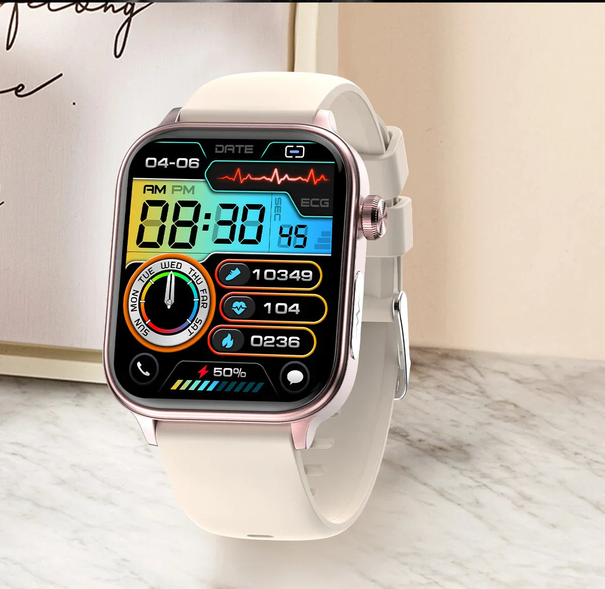 Nuovo 2025 Smartwatch per XIAOM1 con ECG+PPG, Monitoraggio Grasso Sanguigno e Acido Urico, Frequenza Cardiaca, Pressione Sanguigna, Chiamate Bluetooth per Uomini e Donne