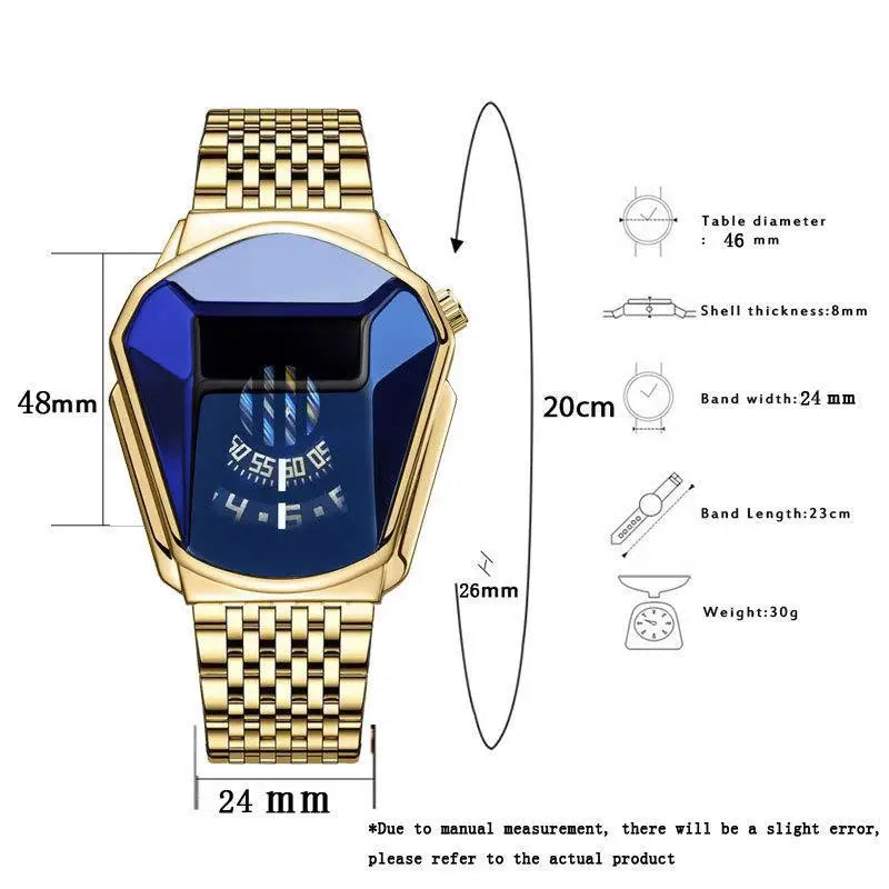 Orologio al quarzo impermeabile con personalità del motociclo di nuova tendenza da uomo