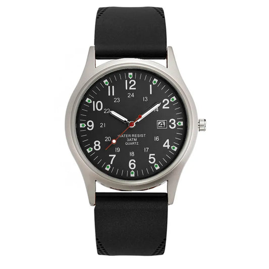 Orologi economici di marca da uomo Studenti Moda Casual Cinturino in silicone Sport Militare Data Orologio da polso al quarzo Nero Relogio Masculino