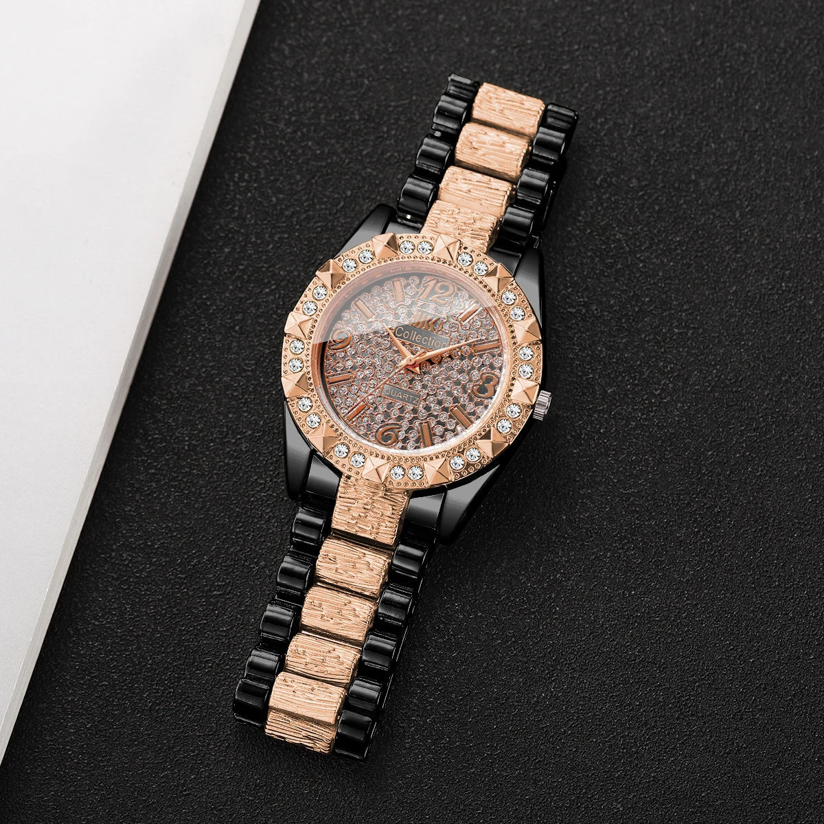 Orologi da donna con diamanti di lusso Orologio da polso al quarzo da donna con quadrante arabo alla moda Reloj Mujer Orologio da ragazza regalo (senza scatola)