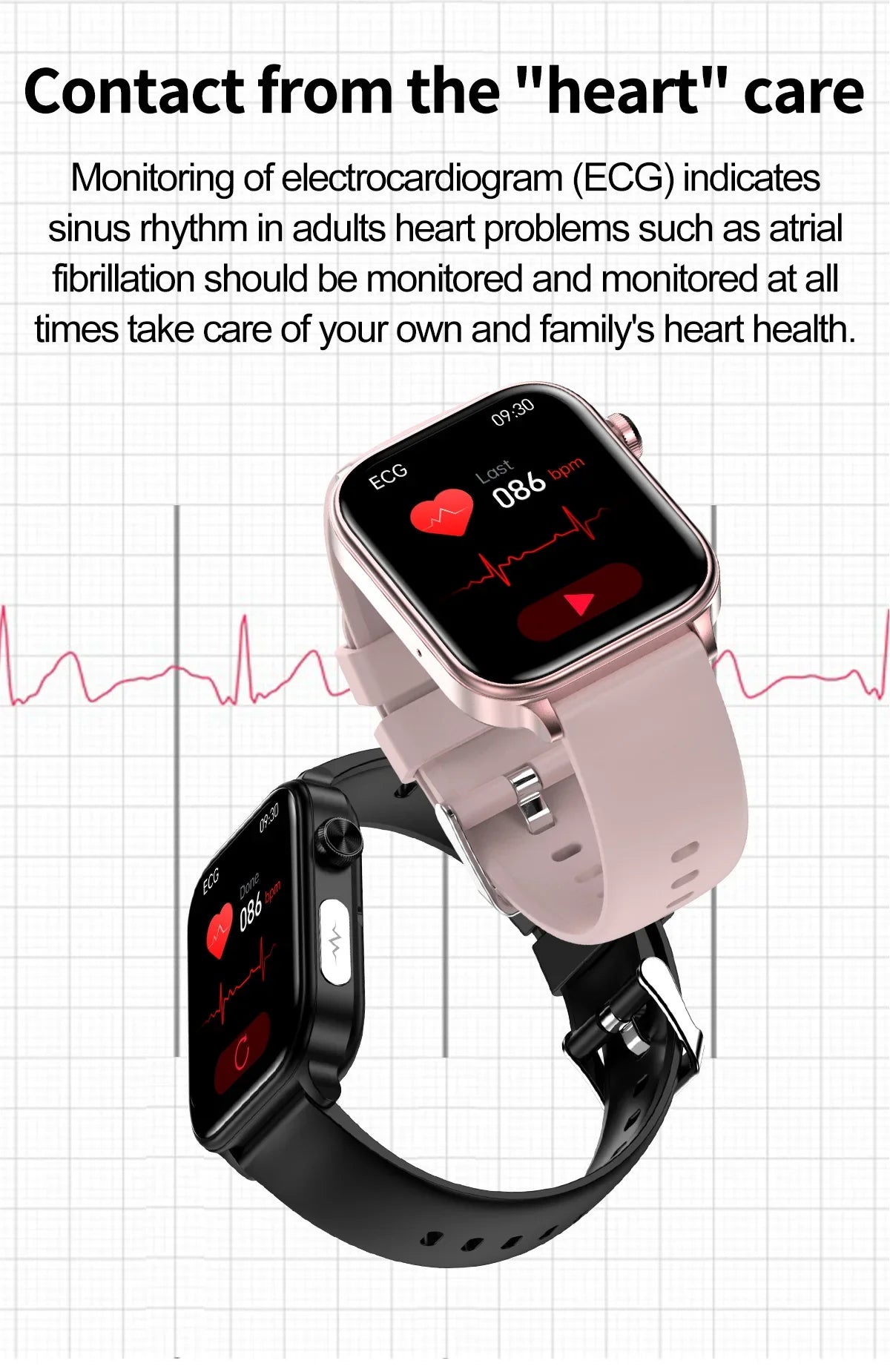 2025 Nuovo AI Diagnosi Lipidi nel sangue Acido urico Test di composizione corporea Smart Watch per uomo ECG + PPG Chiamata Bluetooth Salute Smartwatch