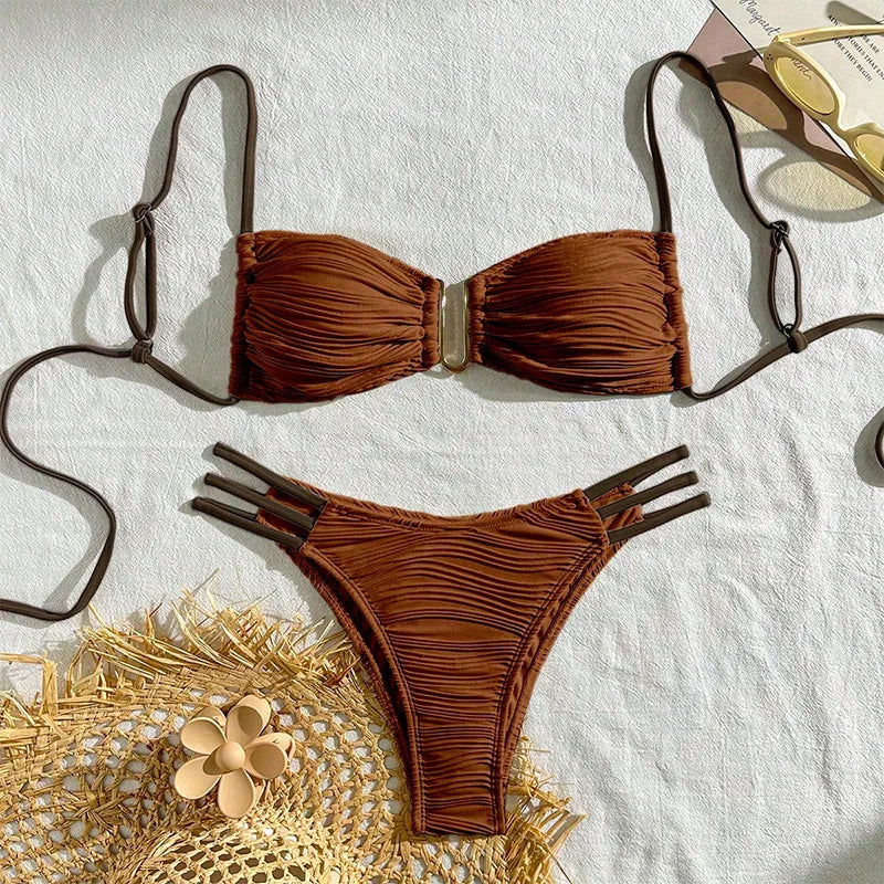 Nuovi Bikini Sexy 2026 Costumi da Bagno Donna Push-Up Abbigliamento da Spiaggia Femminile Set Bikini Brasiliano per Piscina