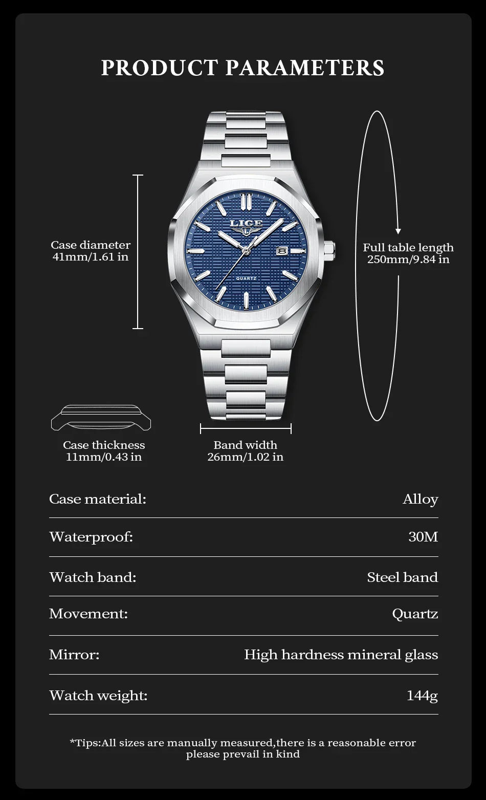 LIGE Orologio da donna elegante e lussuoso, orologio classico alla moda con data automatica, cinturino in acciaio inossidabile, orologi luminosi impermeabili per donna, regalo per signora