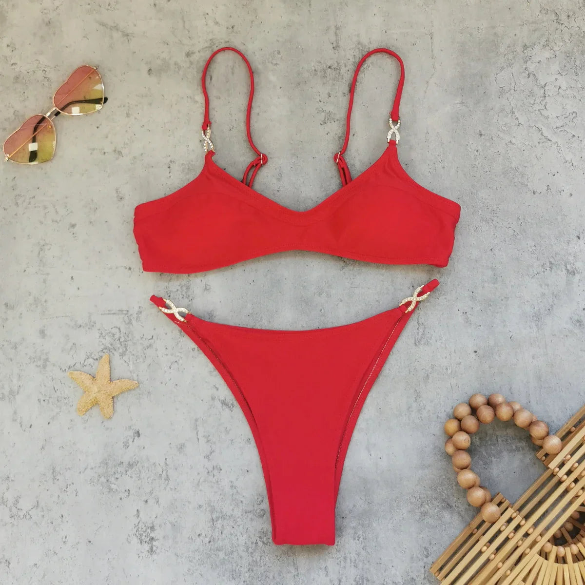 Nuovo Bikini Brasiliano Sexy con Lacci 2026, Costume da Bagno Stampato per Donne, Biquini con Schiena Scoperta, Abbigliamento da Spiaggia per Vacanze
