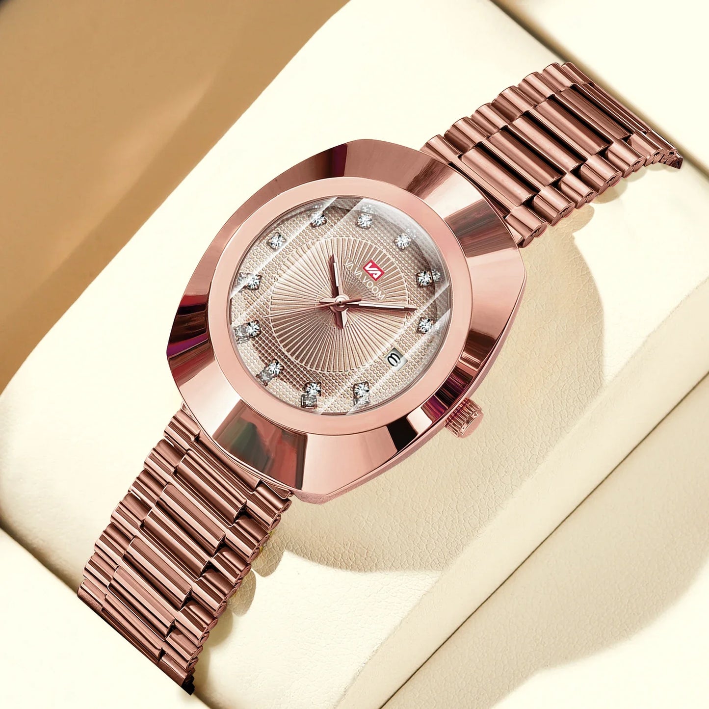 2024 nuove donne orologio ovale 34mm movimento al quarzo in acciaio inossidabile marchio di lusso acqua diamante oro nero vestito casual orologio da banchetto