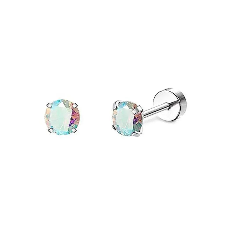 2 pz/set In Acciaio Inox Cuore Luna Earbone Della Vite Della Vite Della Sfera Orecchini con perno per Le Donne di Modo Dell'orecchio Trago Cartilagine Body Piercing